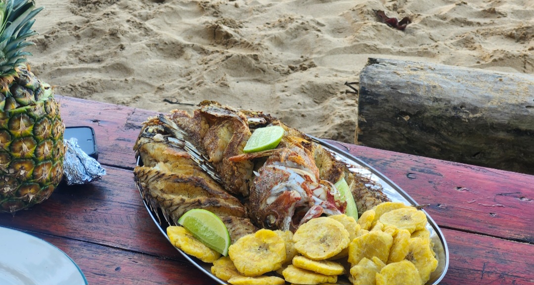 Fresh grilled fish by the beach